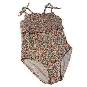 Zara Toddler Girls Floral Smocked One-Piece Swimsuit Size 2yrs, Multicolor Boho